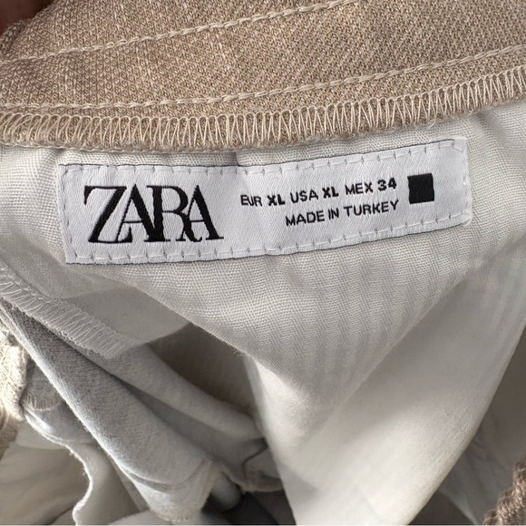 🌺ZARA Drawstring Knit Jogger-like Pants in Khaki Size Large — SUPER COMFY!!!🌺 - Picture 7 of 8